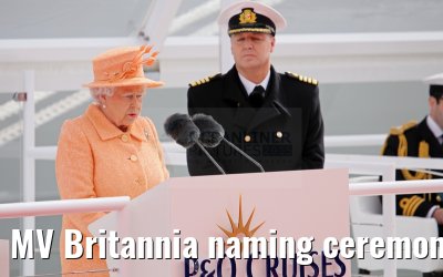 MV Britannia naming ceremony Queen Elizabeth II 10.03.2015