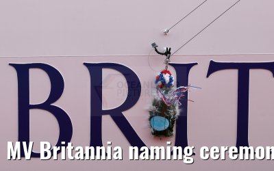 MV Britannia naming ceremony Queen Elizabeth II 10.03.2015