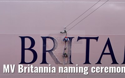 MV Britannia naming ceremony Queen Elizabeth II 10.03.2015