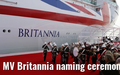 MV Britannia naming ceremony Queen Elizabeth II 10.03.2015