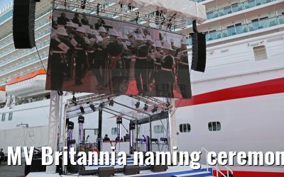 MV Britannia naming ceremony Queen Elizabeth II 10.03.2015