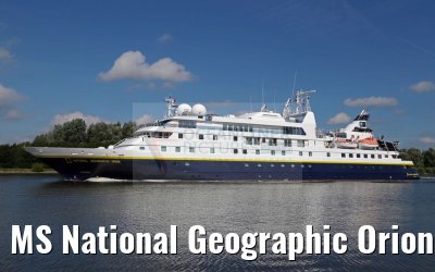 MS National Geographic Orion cruise ship, Kiel Canal transit 06.09.2016