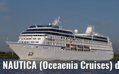 NAUTICA (Oceaenia Cruises) departing Amsterdam - September 04, 2012