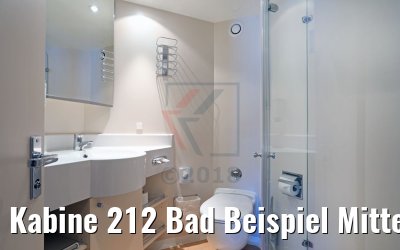 Kabine 212 Bad Beispiel Mitteldeck mit franz. Balkon MS Viktoria