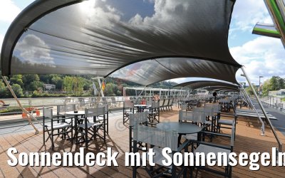 Sonnendeck mit Sonnensegeln nickoVision