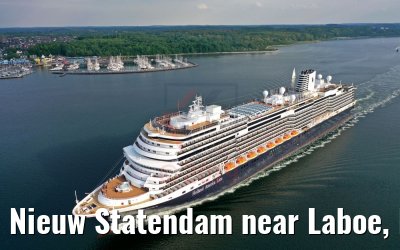 Nieuw Statendam near Laboe, Kiel, after her maiden call 23.05.2019