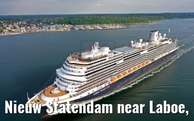 Nieuw Statendam near Laboe, Kiel, after her maiden call 23.05.2019