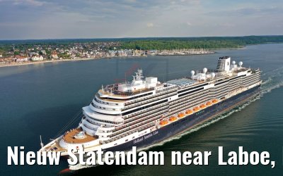 Nieuw Statendam near Laboe, Kiel, after her maiden call 23.05.2019