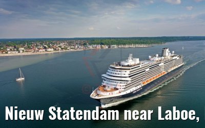 Nieuw Statendam near Laboe, Kiel, after her maiden call 23.05.2019