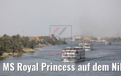 MS Royal Princess auf dem Nil bei Luxor 09.04.2019
