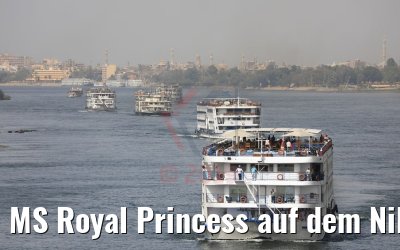 MS Royal Princess auf dem Nil bei Luxor 09.04.2019