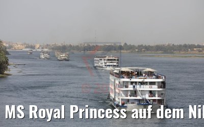 MS Royal Princess auf dem Nil bei Luxor 09.04.2019