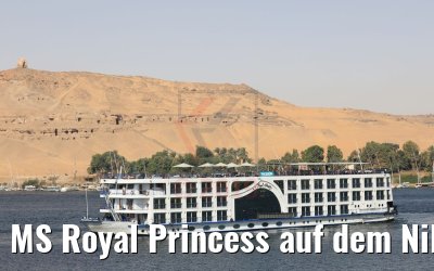 MS Royal Princess auf dem Nil vor Assuan 11.04.2019