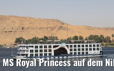 MS Royal Princess auf dem Nil vor Assuan 11.04.2019