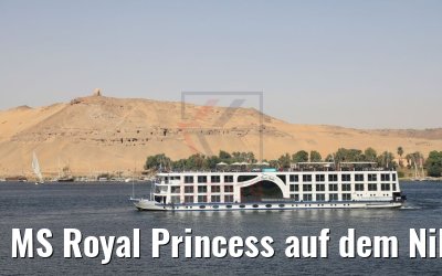 MS Royal Princess auf dem Nil vor Assuan 11.04.2019