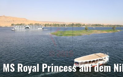 MS Royal Princess auf dem Nil vor Assuan 11.04.2019