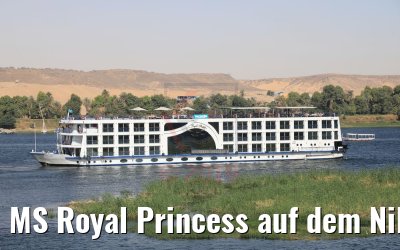 MS Royal Princess auf dem Nil vor Assuan 11.04.2019