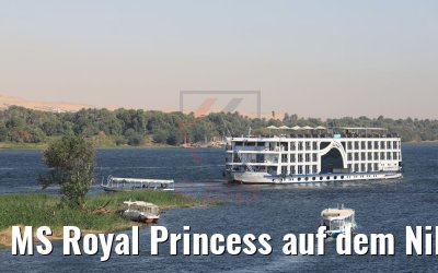 MS Royal Princess auf dem Nil vor Assuan 11.04.2019