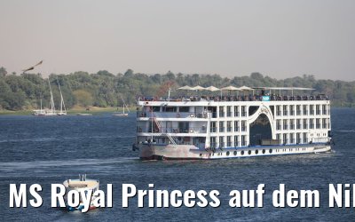 MS Royal Princess auf dem Nil vor Assuan 11.04.2019