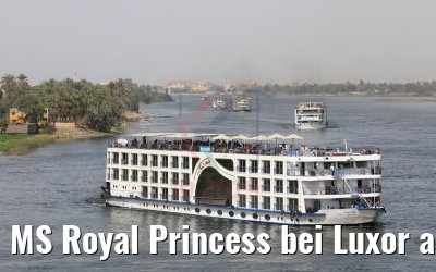 MS Royal Princess bei Luxor auf dem Nil 09.04.2019