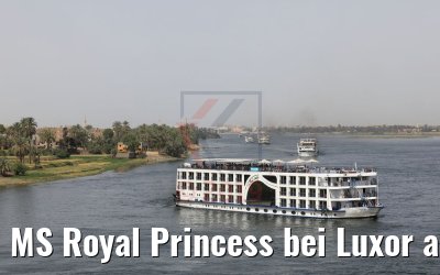 MS Royal Princess bei Luxor auf dem Nil 09.04.2019