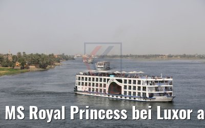 MS Royal Princess bei Luxor auf dem Nil 09.04.2019