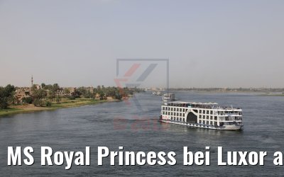 MS Royal Princess bei Luxor auf dem Nil 09.04.2019