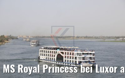 MS Royal Princess bei Luxor auf dem Nil 09.04.2019