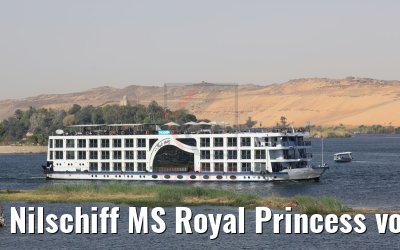 Nilschiff MS Royal Princess vor Assuan 11.04.2019