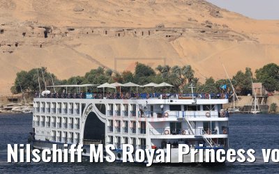 Nilschiff MS Royal Princess vor Assuan 11.04.2019