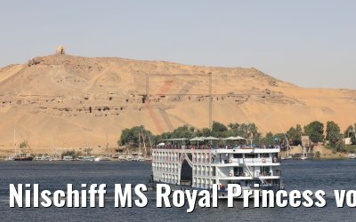 Nilschiff MS Royal Princess vor Assuan 11.04.2019
