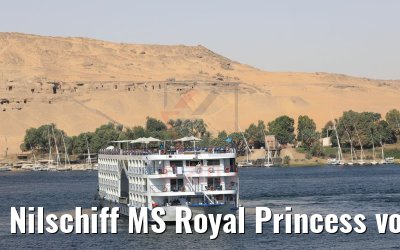Nilschiff MS Royal Princess vor Assuan 11.04.2019