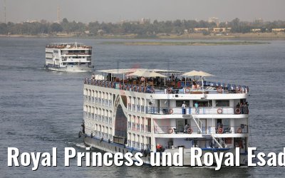 Royal Princess und Royal Esadora bei Luxor 09.04.2019