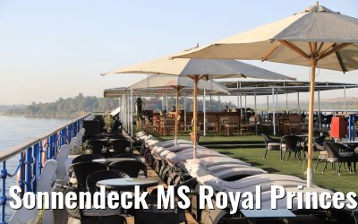 Sonnendeck MS Royal Princess morgens