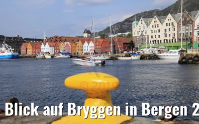Blick auf Bryggen in Bergen 28.08.2019