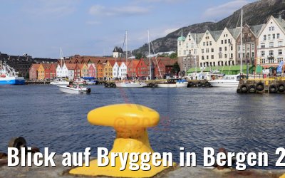 Blick auf Bryggen in Bergen 28.08.2019