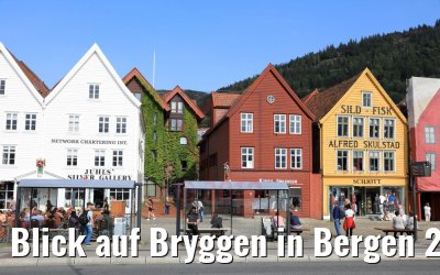 Blick auf Bryggen in Bergen 28.08.2019