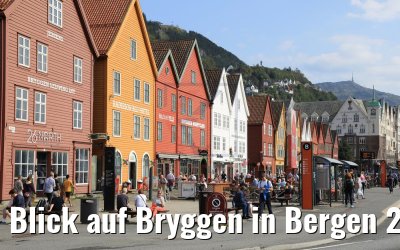 Blick auf Bryggen in Bergen 28.08.2019