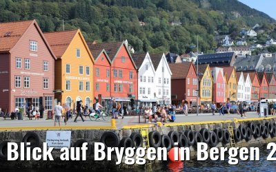 Blick auf Bryggen in Bergen 28.08.2019