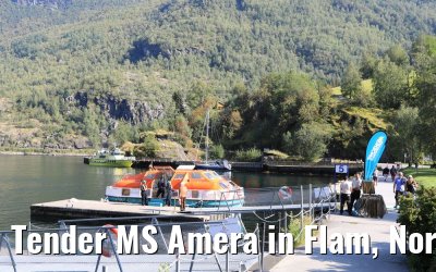 Tender MS Amera in Flam, Norwegen 27.08.2019