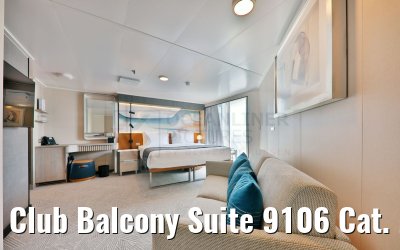 Club Balcony Suite 9106 Cat. M2 Norwegian Aqua
