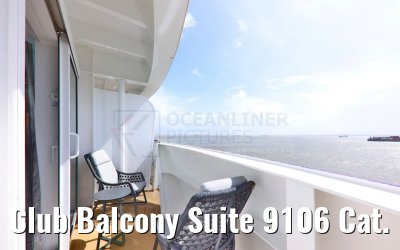 Club Balcony Suite 9106 Cat. M2 Norwegian Aqua