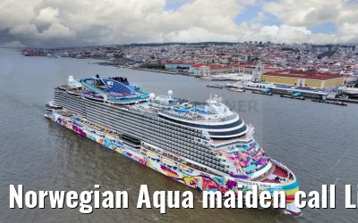 Norwegian Aqua maiden call Lisbon 20.03.2025