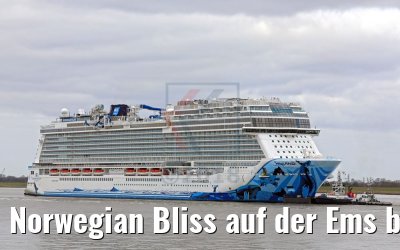 Norwegian Bliss auf der Ems bei Ditzum 14.03.2018