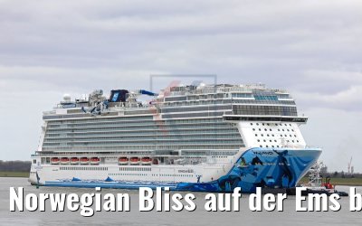 Norwegian Bliss auf der Ems bei Ditzum 14.03.2018