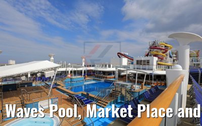 Waves Pool, Market Place and Pool Bar Norwegian Breakaway