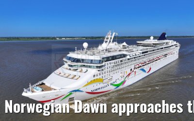 Norwegian Dawn approaches the port of Hamburg 16.07.2023