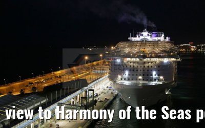view to Harmony of the Seas port of Barcelona