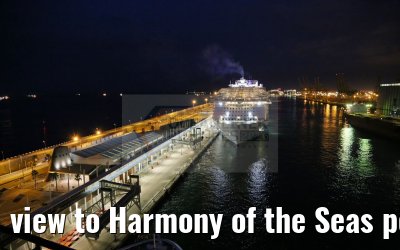 view to Harmony of the Seas port of Barcelona