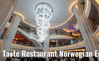 Taste Restaurant Norwegian Epic dinner set up